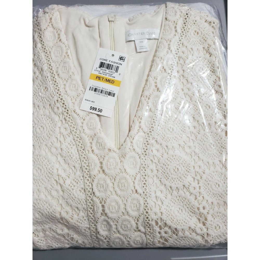 MSRP $100 Charter Club Petite Lace Fit & Flare - Picture 3 of 3